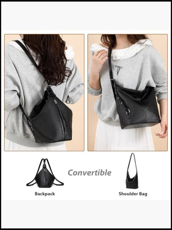 convertible leather hobo backpack Merrin From drop Hobo Bag Black Leather Convertible